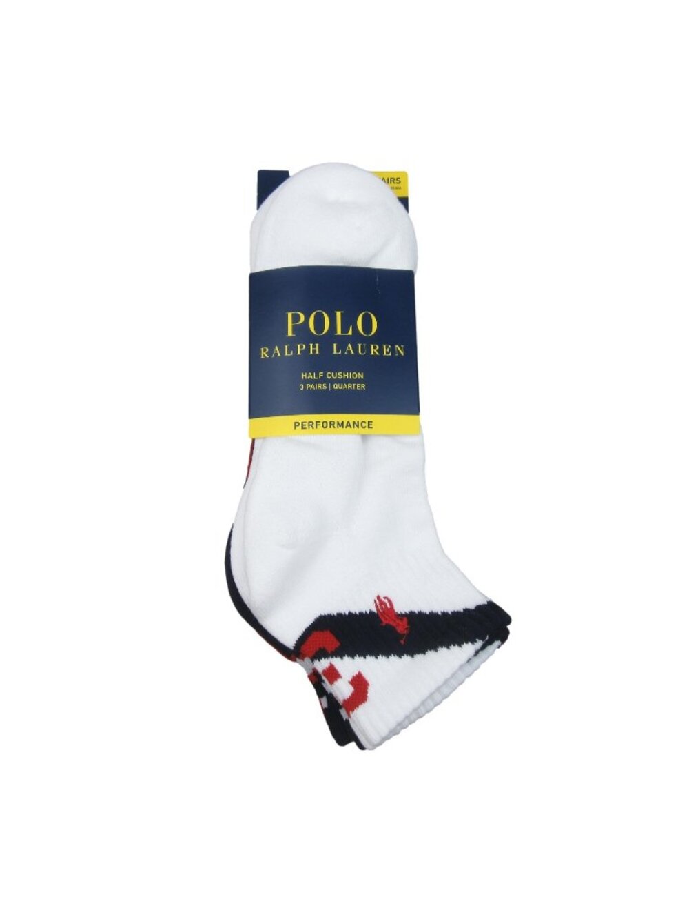 Polo Ralph Lauren Performance Half Cushion Socks Men's Size 6-12.5 (3 PAIRS) NEW